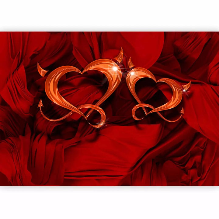 Fototapetes uz mīlestības tematiku sarkanā krāsā - romantiskas G-ART