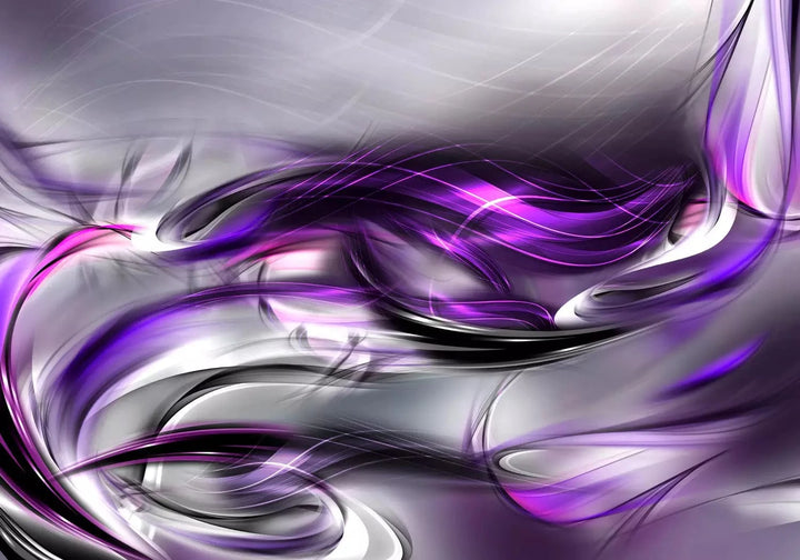 Fototapetes - Abstrakcija ar violetiem viļņiem - moderns dizains G-ART