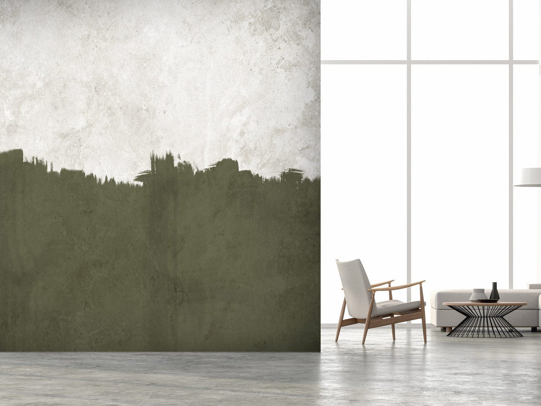 Fototapetes - divu toņu kompozīcija baltā un zaļā krāsā - 138168 G-ART