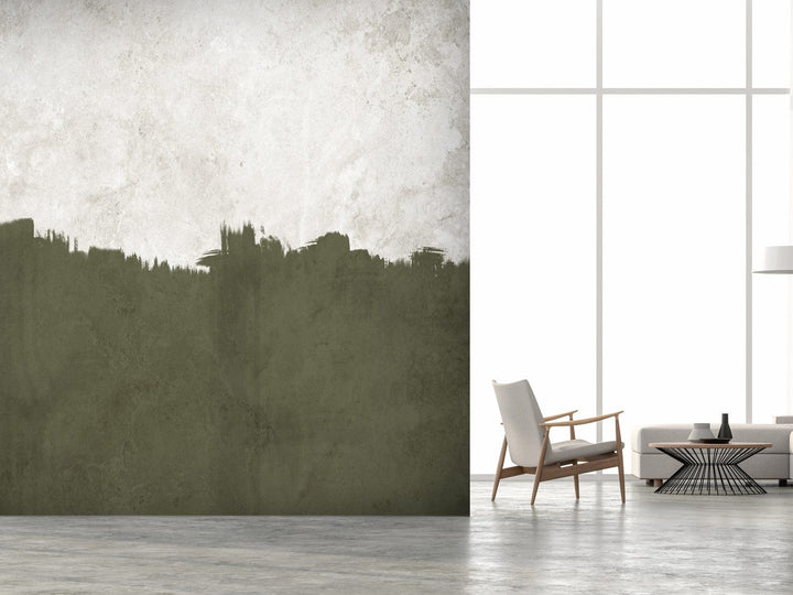 Fototapetes - divu toņu kompozīcija baltā un zaļā krāsā - 138168 G-ART