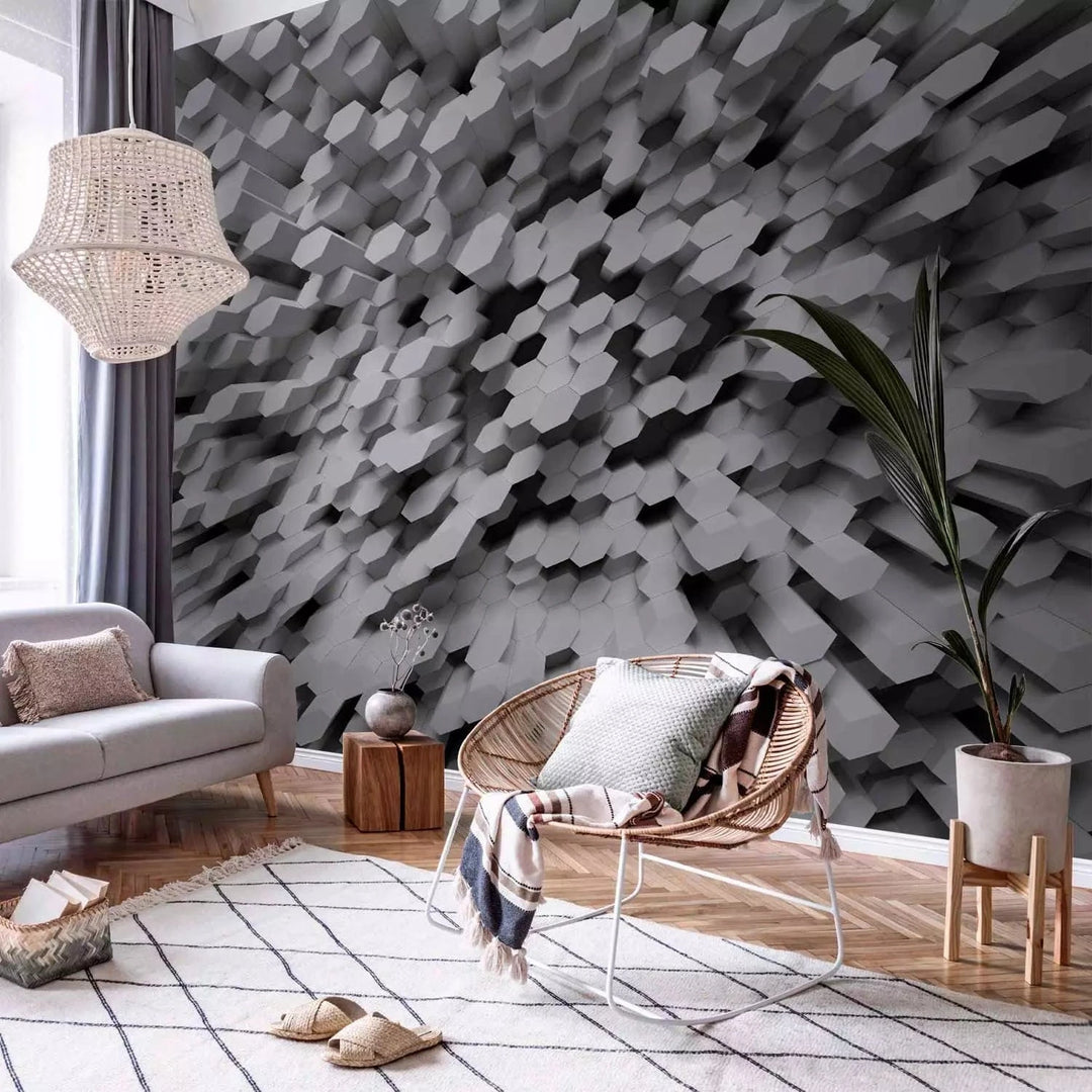 Fototapetes - Abstrakta kompozīcija no ģeometriskām figūrām, 135785 Tapetenshop.lv