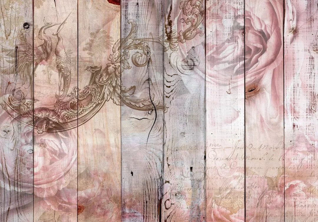 Fototapetes - Abstrakta kompozīcija uz koka dēļiem  G-ART