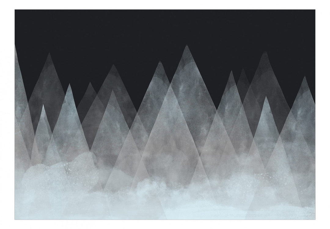 Fototapetes - Ainava ar kalniem uz melna fona - 138828 G-ART