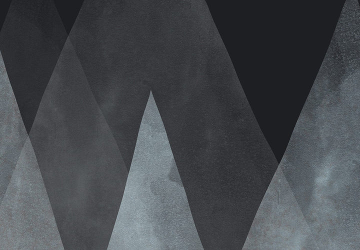 Fototapetes - Ainava ar kalniem uz melna fona - 138828 G-ART