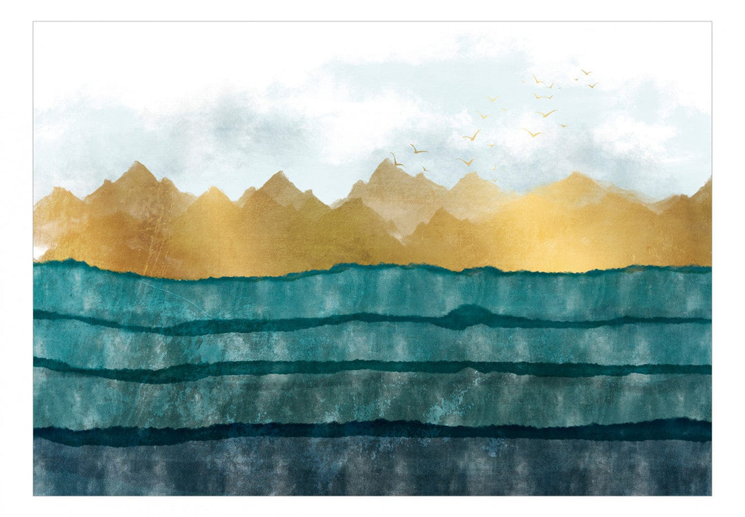 Fototapetes - Ainava ar kalnu virsotnēm un mākoņiem - 138526 G-ART