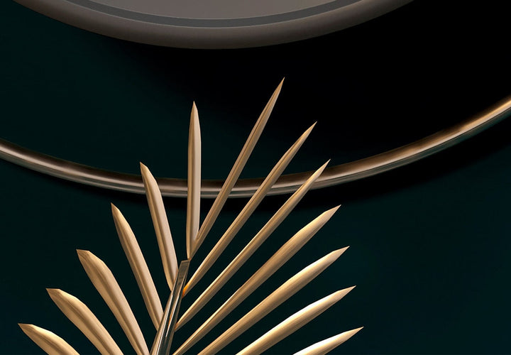 Fototapetes - Apļi un palmu lapas uz tirkīza fona - 150889 G-ART