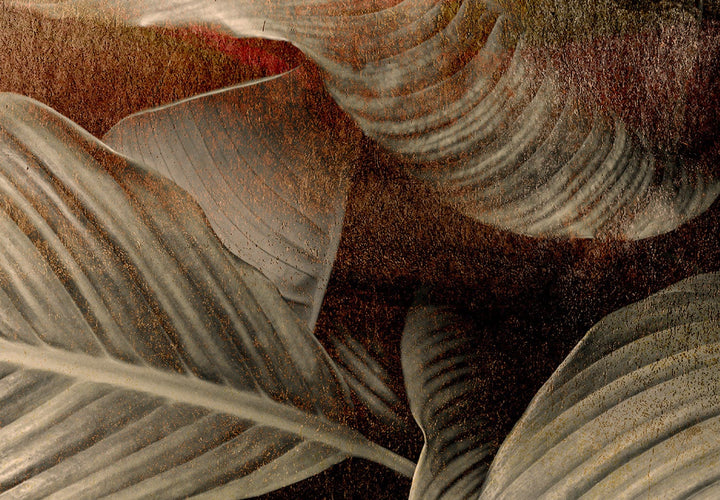 Tropiskas fototapetes - Apzeltītas lapas - 137924 G-ART