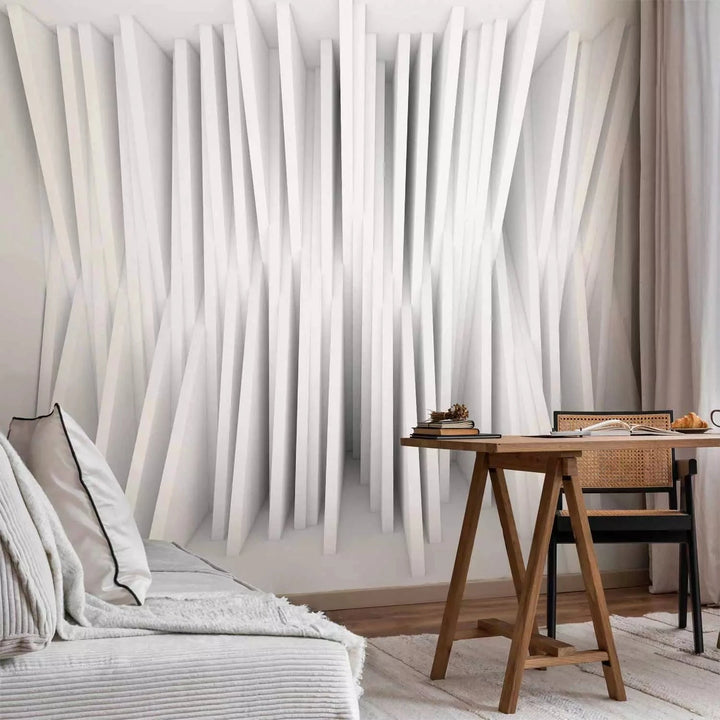 Fototapetes ar 3D optisku ilūziju - Baltā balanss, 92008 Tapetenshop.lv