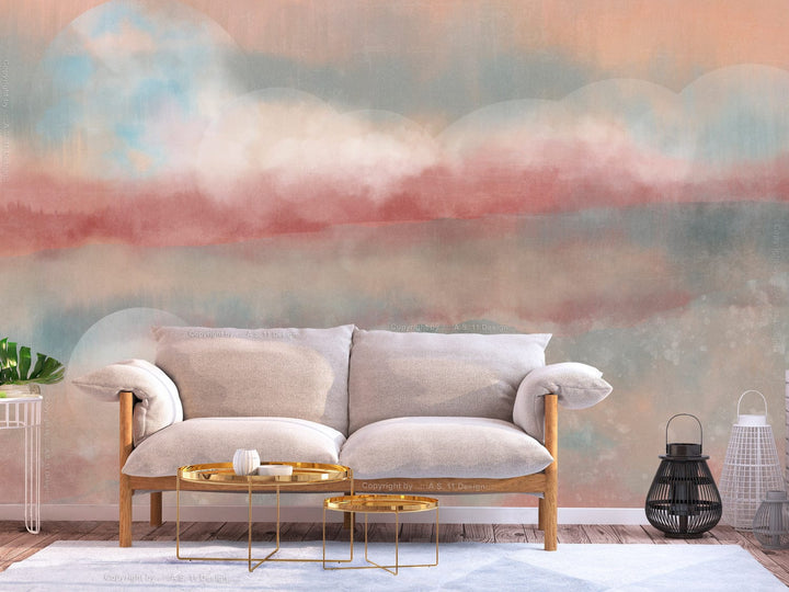 Fototapetes ar abstrakciju rozā krāsā - Rozā ainava - 137305 G-ART