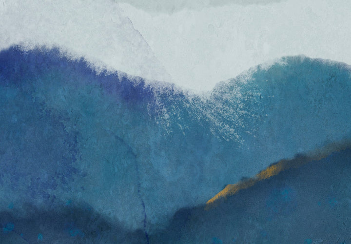 Fototapetes ar abstrakciju zilā krāsā - Zilā ainava - 137304 G-ART