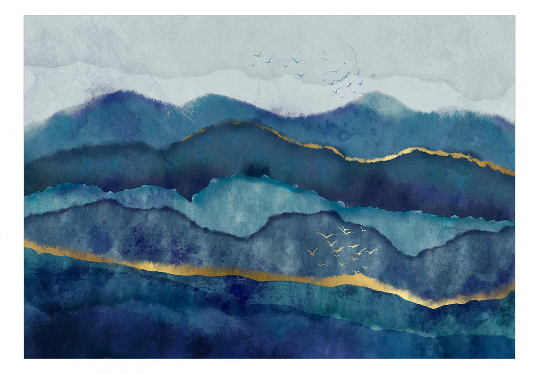 Fototapetes ar abstrakciju zilā krāsā - Zilā ainava - 137304 G-ART