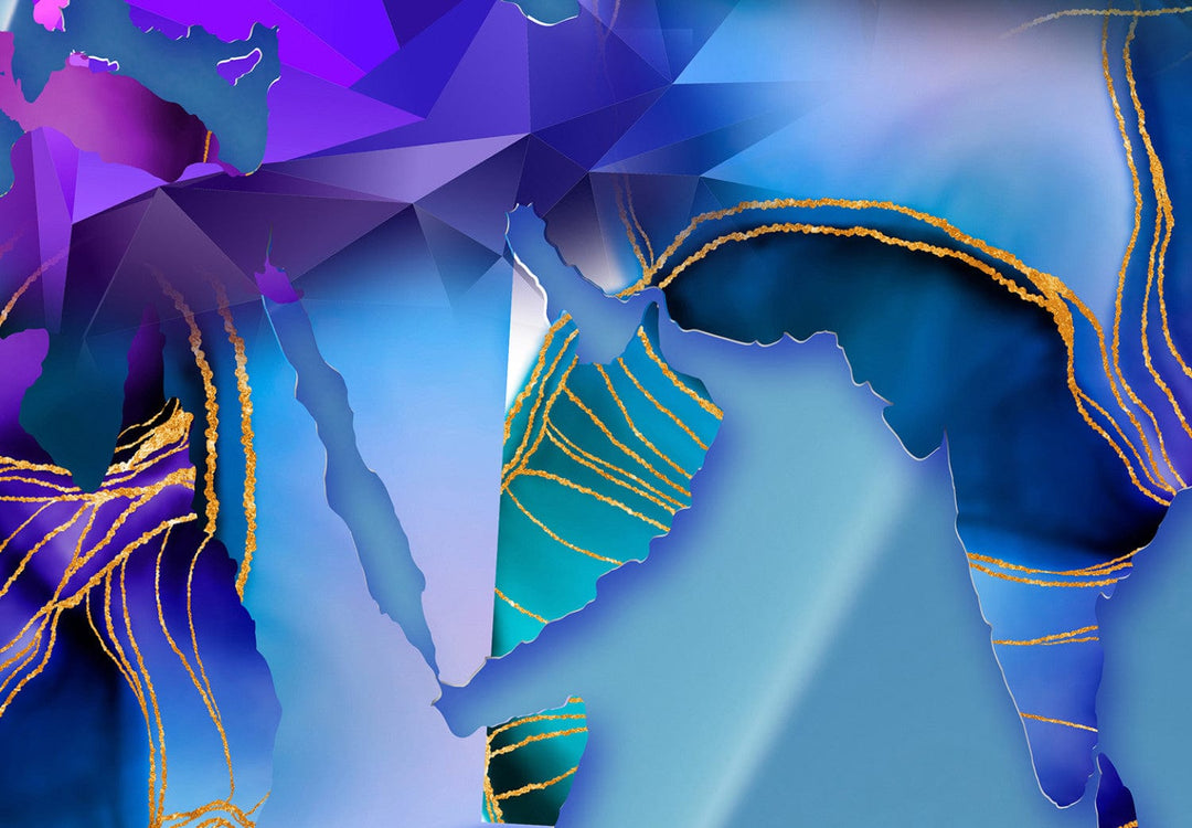 Fototapetes ar abstrakta pasaules karti - Pasaules krāsās - 142989 G-ART