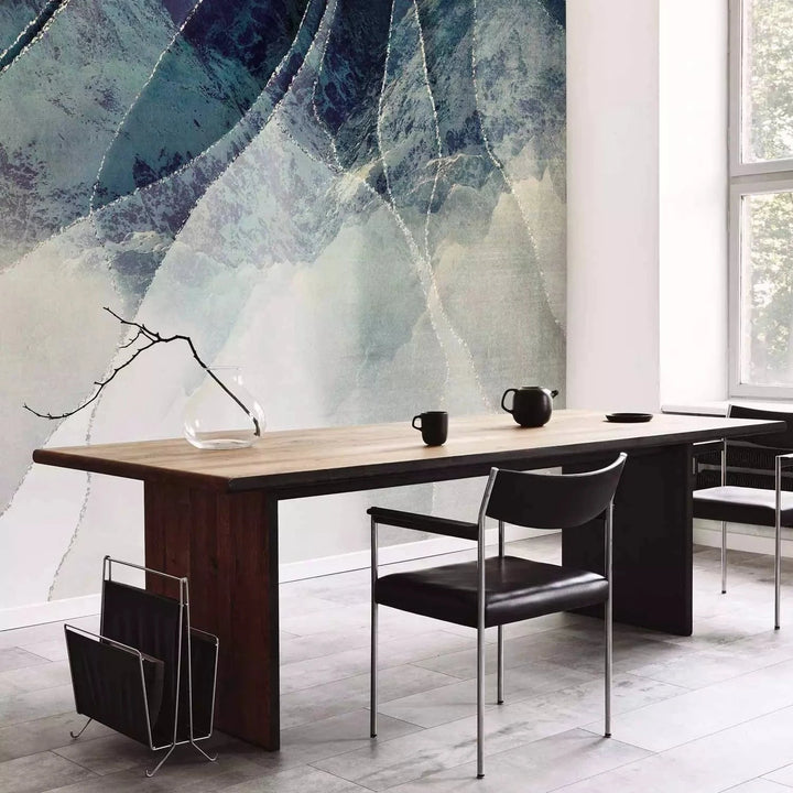 Fototapetes ar abstrakta rakstu - Krāsu vētra (zilā krāsā) - 143480 G-ART