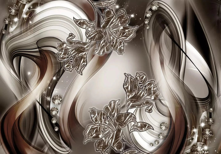 Fototapetes ar abstrakta rakstu - Rudens deja - ideja viesistabai G-ART