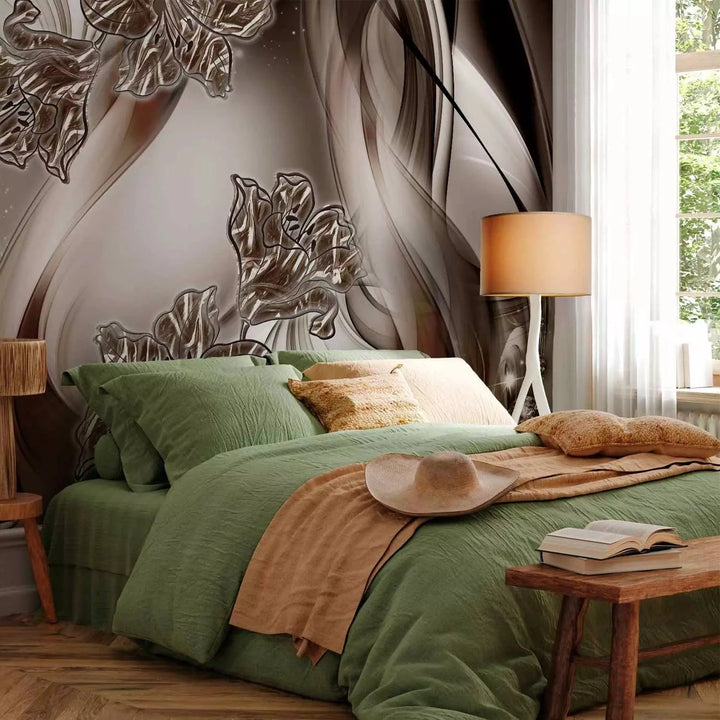 Fototapetes ar abstrakta rakstu - Rudens deja - ideja viesistabai G-ART