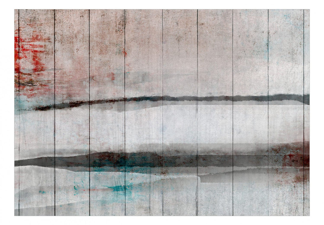 Fototapetes ar abstrakta rakstu uz koka dēļiem - 143804 G-ART