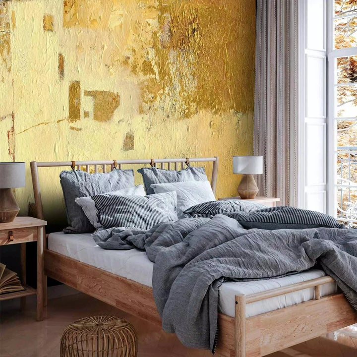 Fototapetes ar abstrakta rakstu - Zelta krāsa - mākslniecīskā stilā G-ART