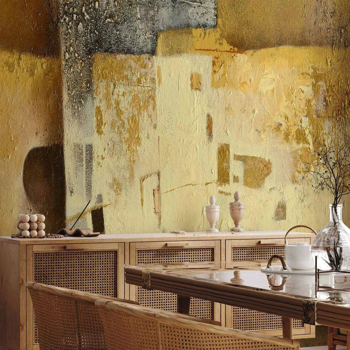 Fototapetes ar abstrakta rakstu - Zelta krāsa - mākslniecīskā stilā G-ART