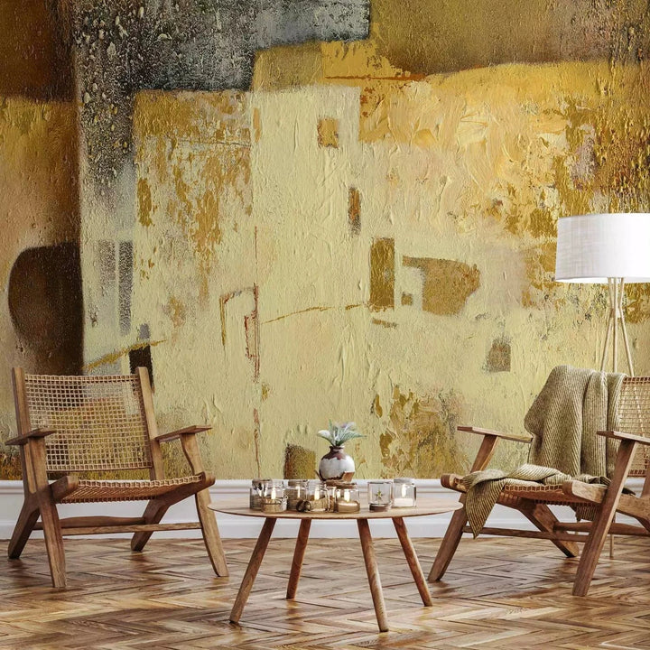 Fototapetes ar abstrakta rakstu - Zelta krāsa - mākslniecīskā stilā G-ART