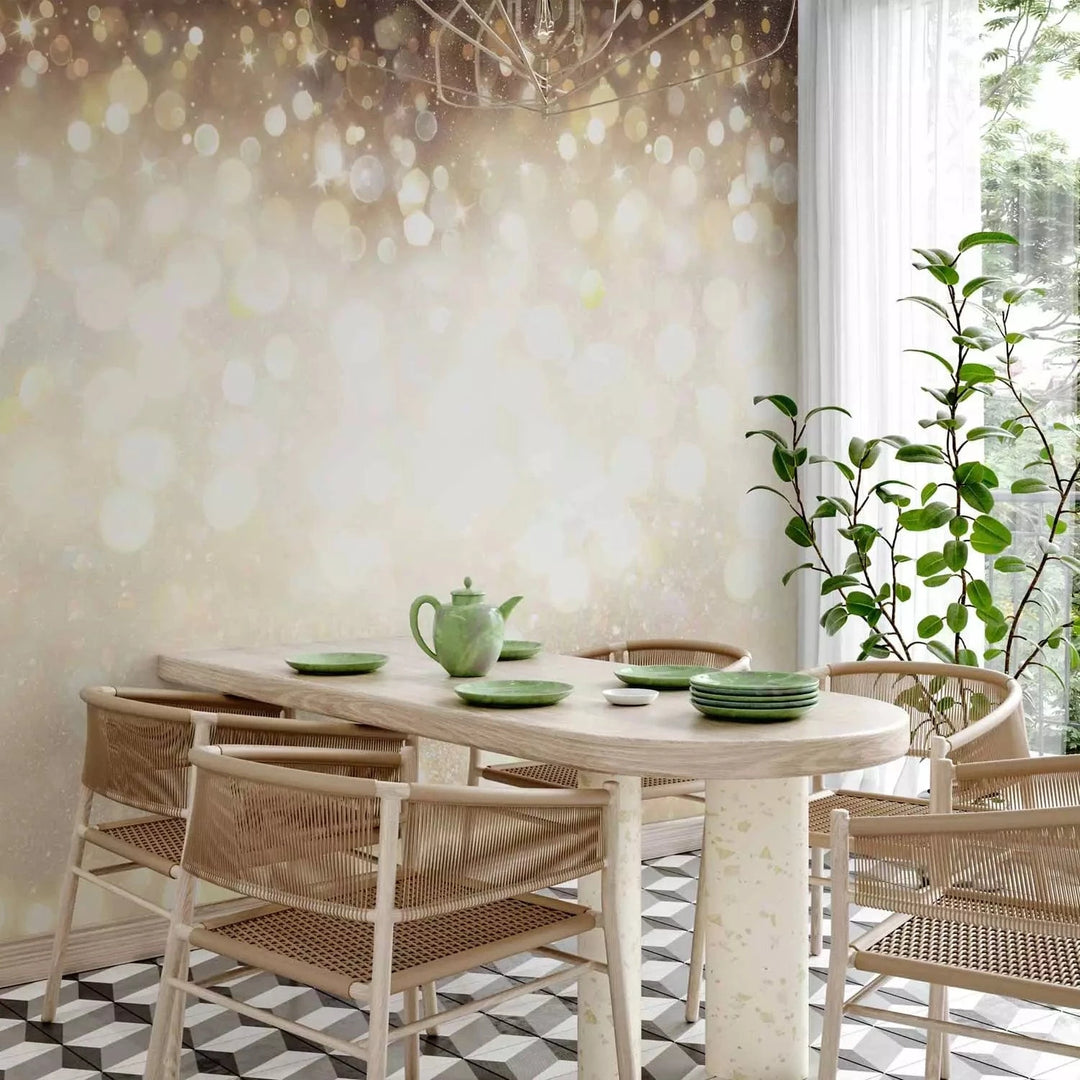 Fototapetes ar abstrakta rakstu zeltā krāsā - Zvaigžņu lietus - 143514 G-ART