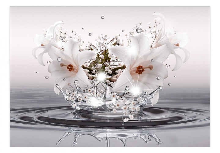 Fototapetes ar baltām lilijām - Ziedu brīze - 135800 G-ART