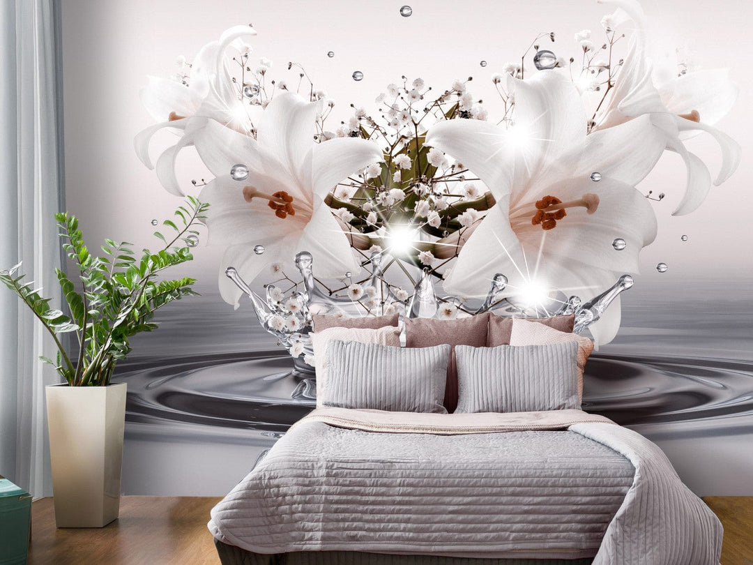 Fototapetes ar baltām lilijām - Ziedu brīze - 135800 G-ART