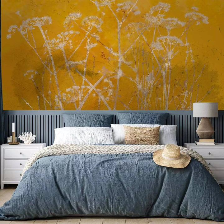 Fototapetes ar dabas motīvu dzeltenā krāsā - Saules pļava - pirkt G-ART