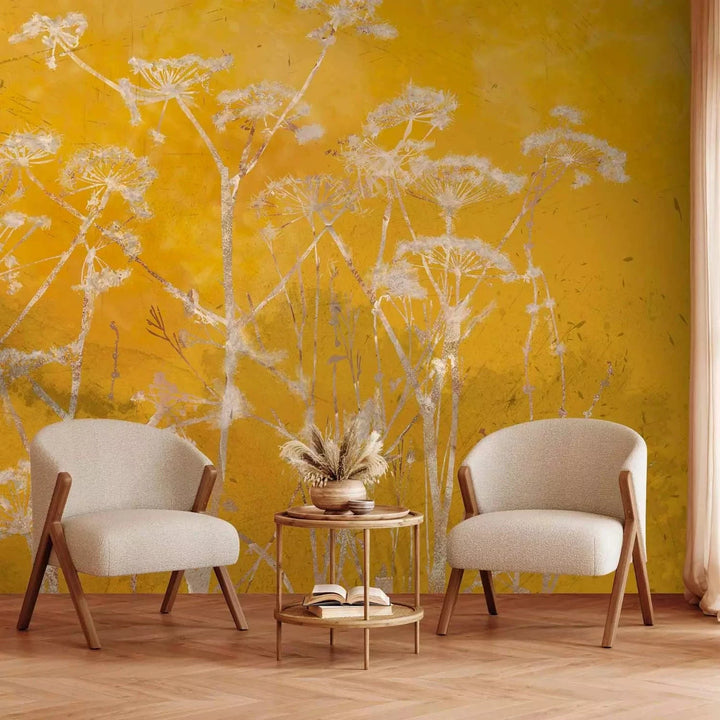 Fototapetes ar dabas motīvu dzeltenā krāsā - Saules pļava - pirkt G-ART