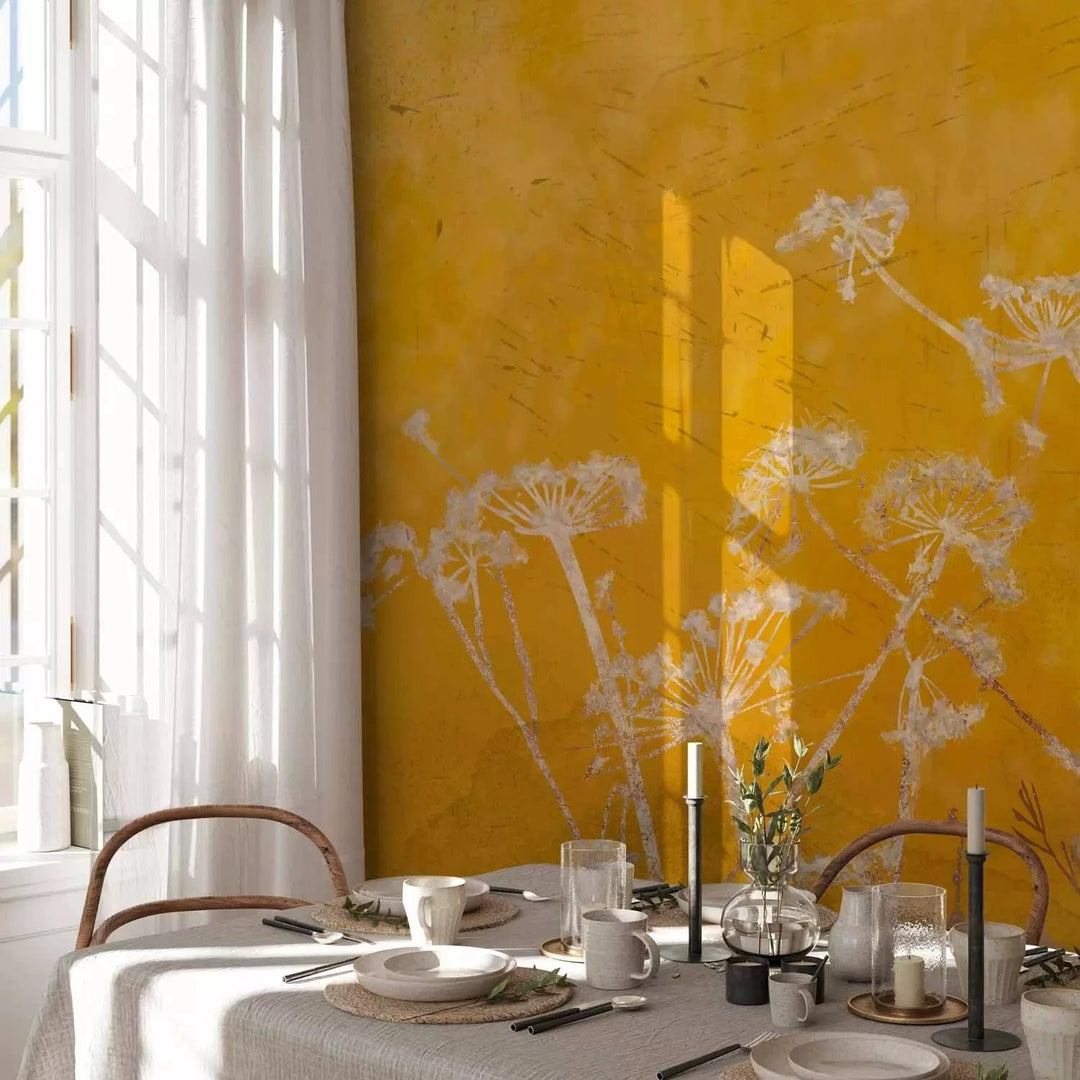 Fototapetes ar dabas motīvu dzeltenā krāsā - Saules pļava - pirkt G-ART