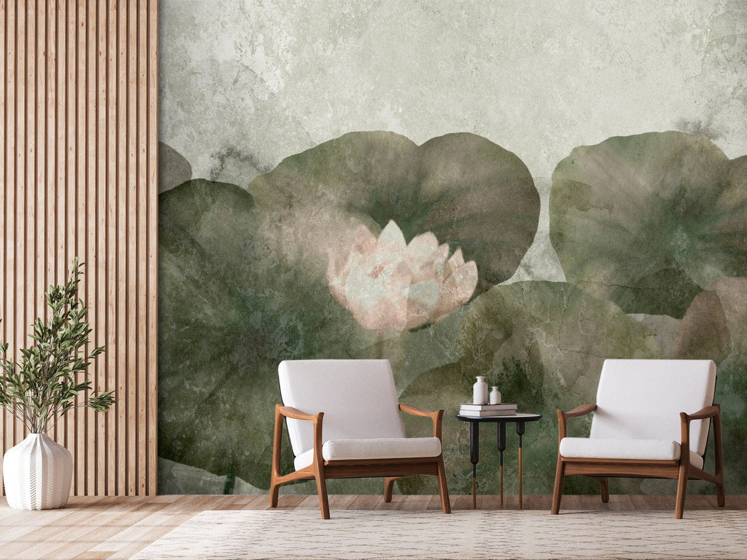 Fototapetes ar freskas imitāciju uz ziedu rakstu - 135746 G-ART