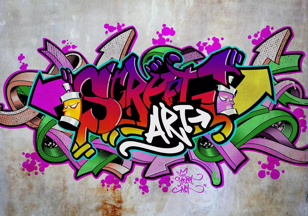 Fototapetes jauniešu istabai ar graffiti - daudzkrāsainas - 123962 G-ART