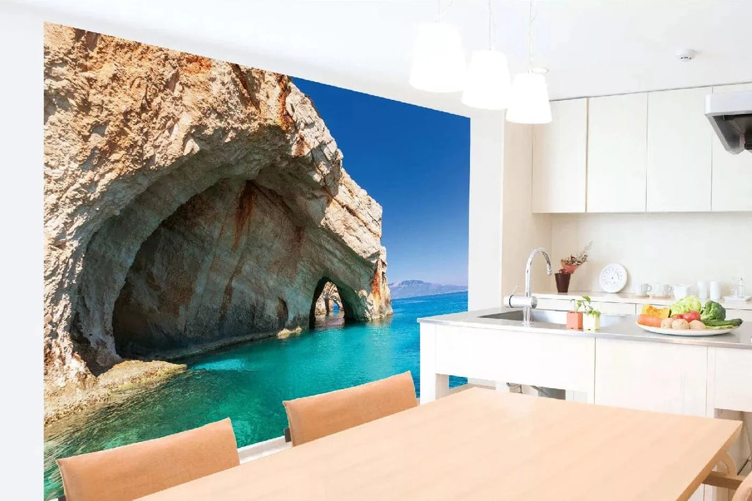 Fototapetes ar jūras skatu - Zakintos sala, košās krāsās, zilā D-ART