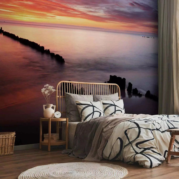 Fototapetes ar jūru - Saulriets Baltijas jūrā - premium G-ART