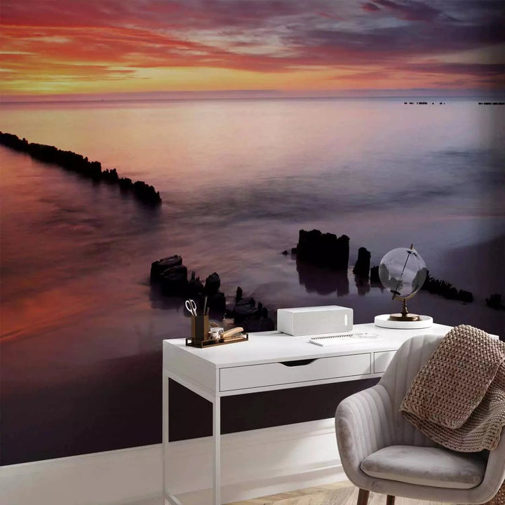 Fototapetes ar jūru - Saulriets Baltijas jūrā - premium G-ART