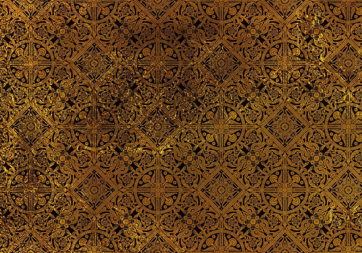 Fototapetes ar ķeltu ornamentu - zeltā krāsā G-ART