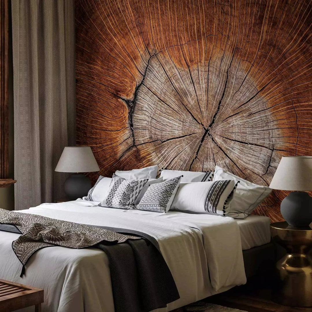 Fototapetes ar koka serdeni brūnos toņos - uz pasūtījumu G-ART