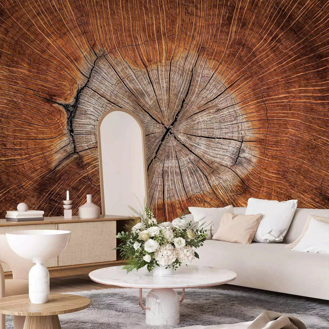 Fototapetes ar koka serdeni brūnos toņos - uz pasūtījumu G-ART