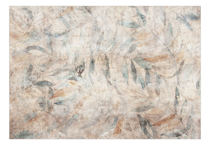 Fototapetes ar lapām bēšos toņos, vintāža - Grieķu lauri - 143134 G-ART