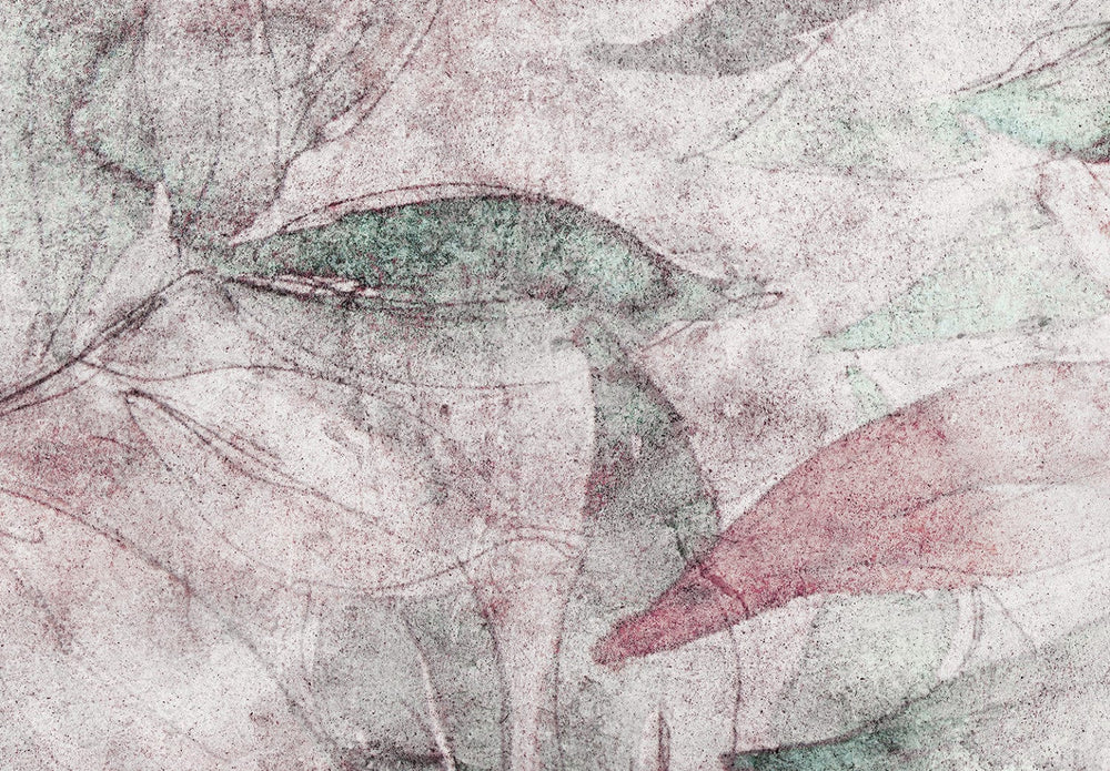 Fototapetes ar lapām uz maigi violeta fona - Grieķu lauri, 143136 G-ART