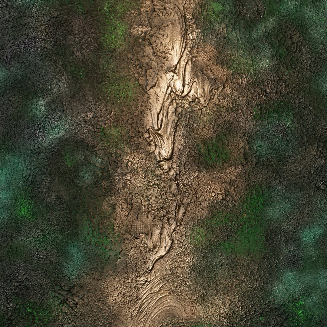 Fototapetes ar ekskluzīvu dizainu - abstrakcija zaļā un zeltā krāsā D-ART