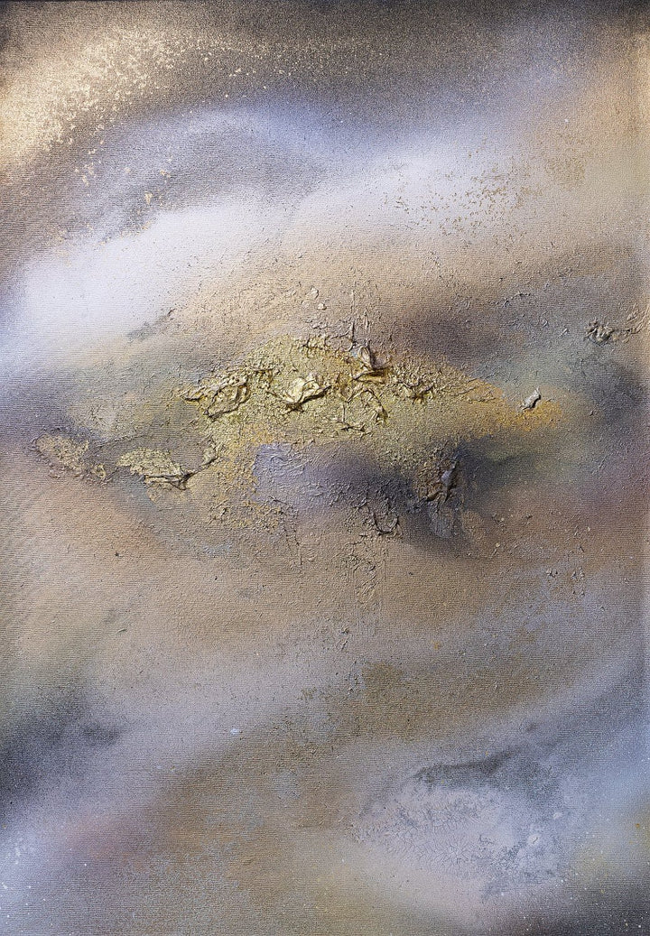 Fototapetes ar māksliniecisku dizainu - Zelta un pelēka abstrakcija D-ART