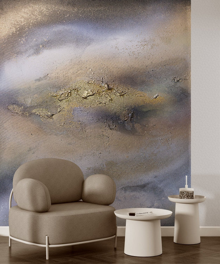 Fototapetes ar māksliniecisku dizainu - Zelta un pelēka abstrakcija D-ART