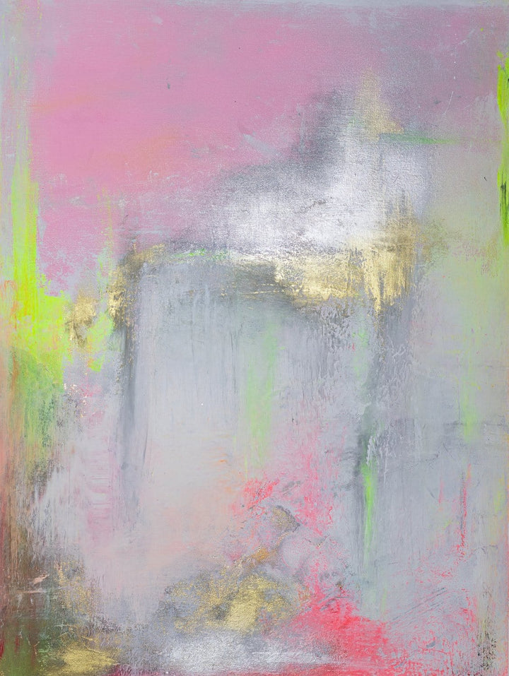 Ekskluzīvas fototapetes pelēkā un rozā - Virpuļojoša abstrakcija D-ART