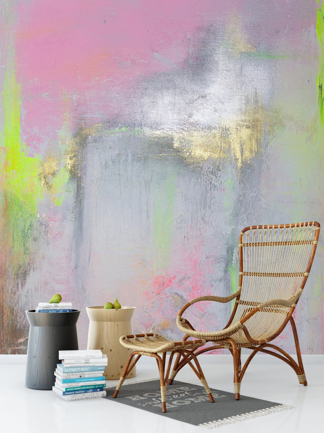 Ekskluzīvas fototapetes pelēkā un rozā - Virpuļojoša abstrakcija D-ART