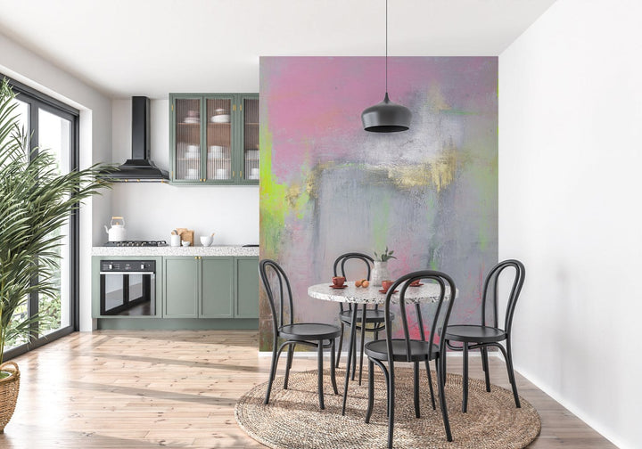 Ekskluzīvas fototapetes pelēkā un rozā - Virpuļojoša abstrakcija D-ART