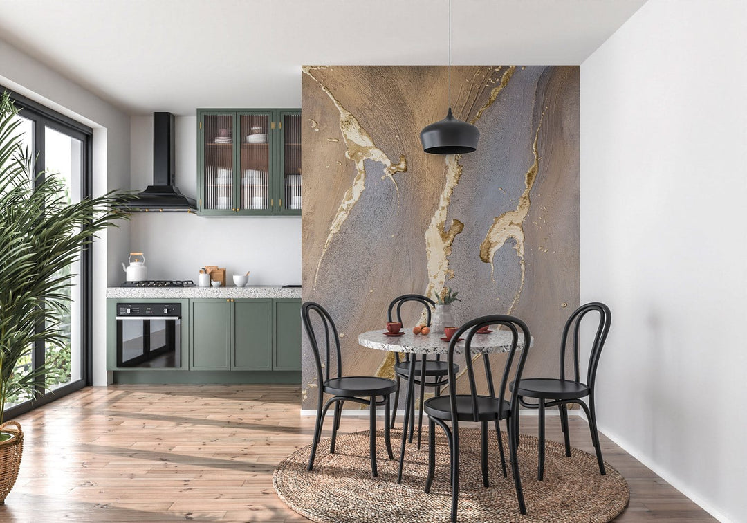 Fototapetes ar māksliniecisku dizainu, Zelta marmors, 184x254 cm D-ART