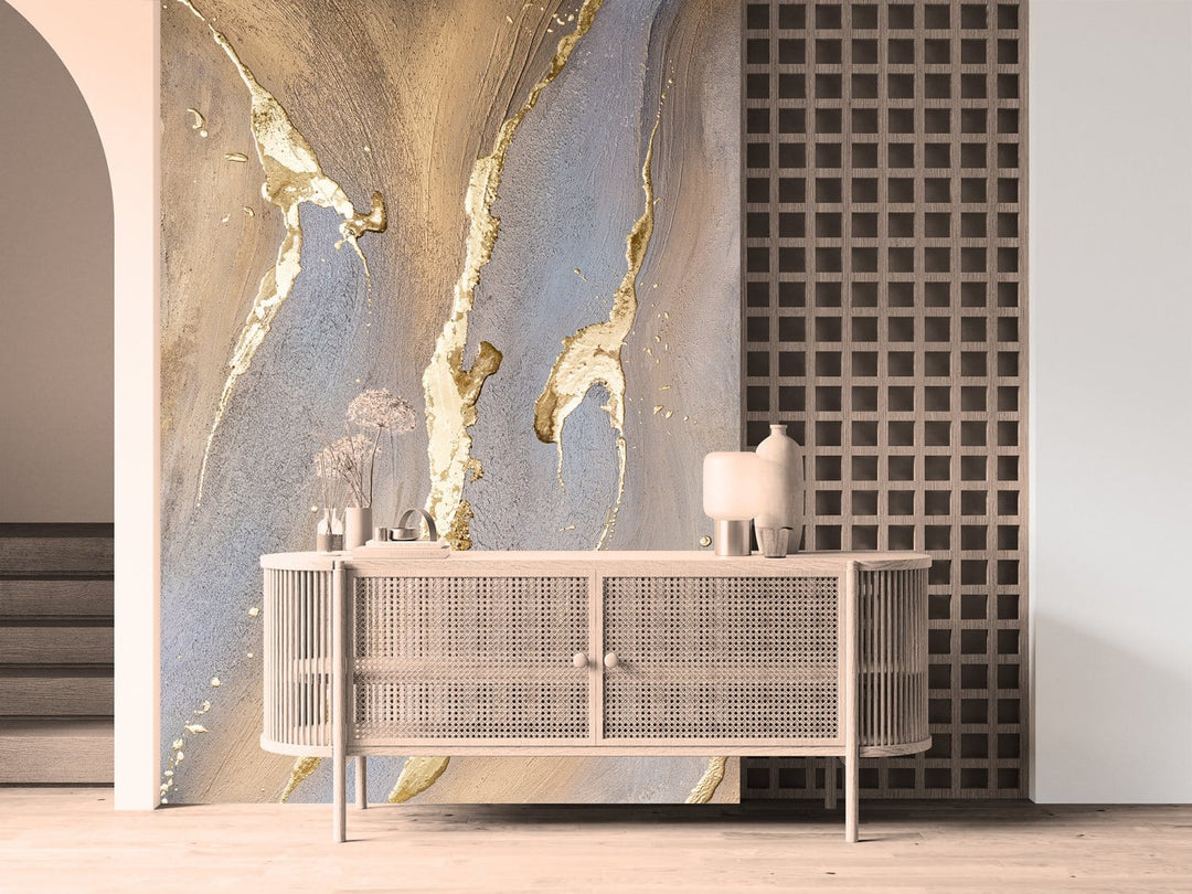 Fototapetes ar māksliniecisku dizainu, Zelta marmors, 184x254 cm D-ART