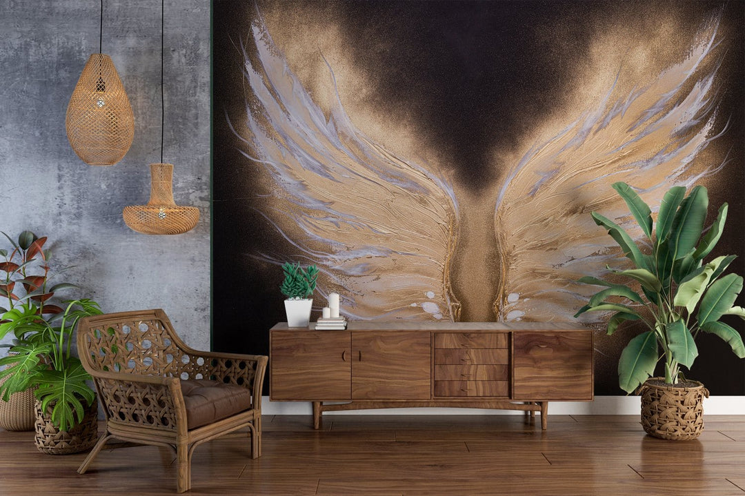 Ekskluzīvas fototapetes "Petitto Art" - Zelta spārni D-ART