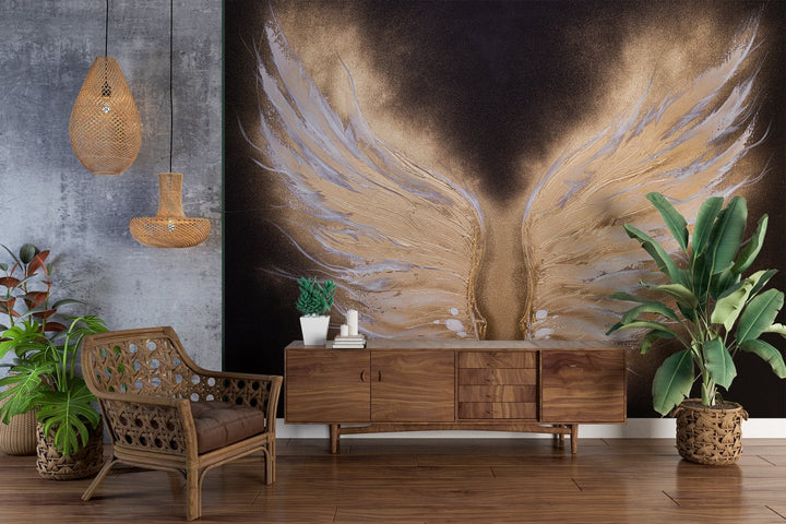 Ekskluzīvas fototapetes "Petitto Art" - Zelta spārni D-ART