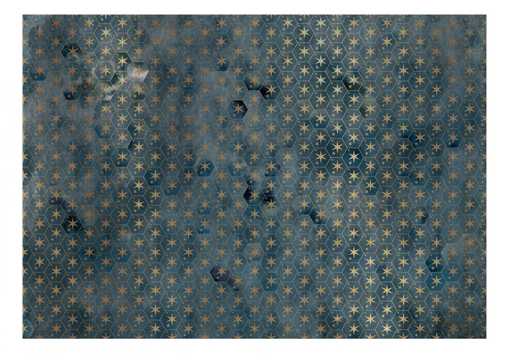 Fototapetes ar ornamentu no zelta zvaigznēm - 138369 G-ART